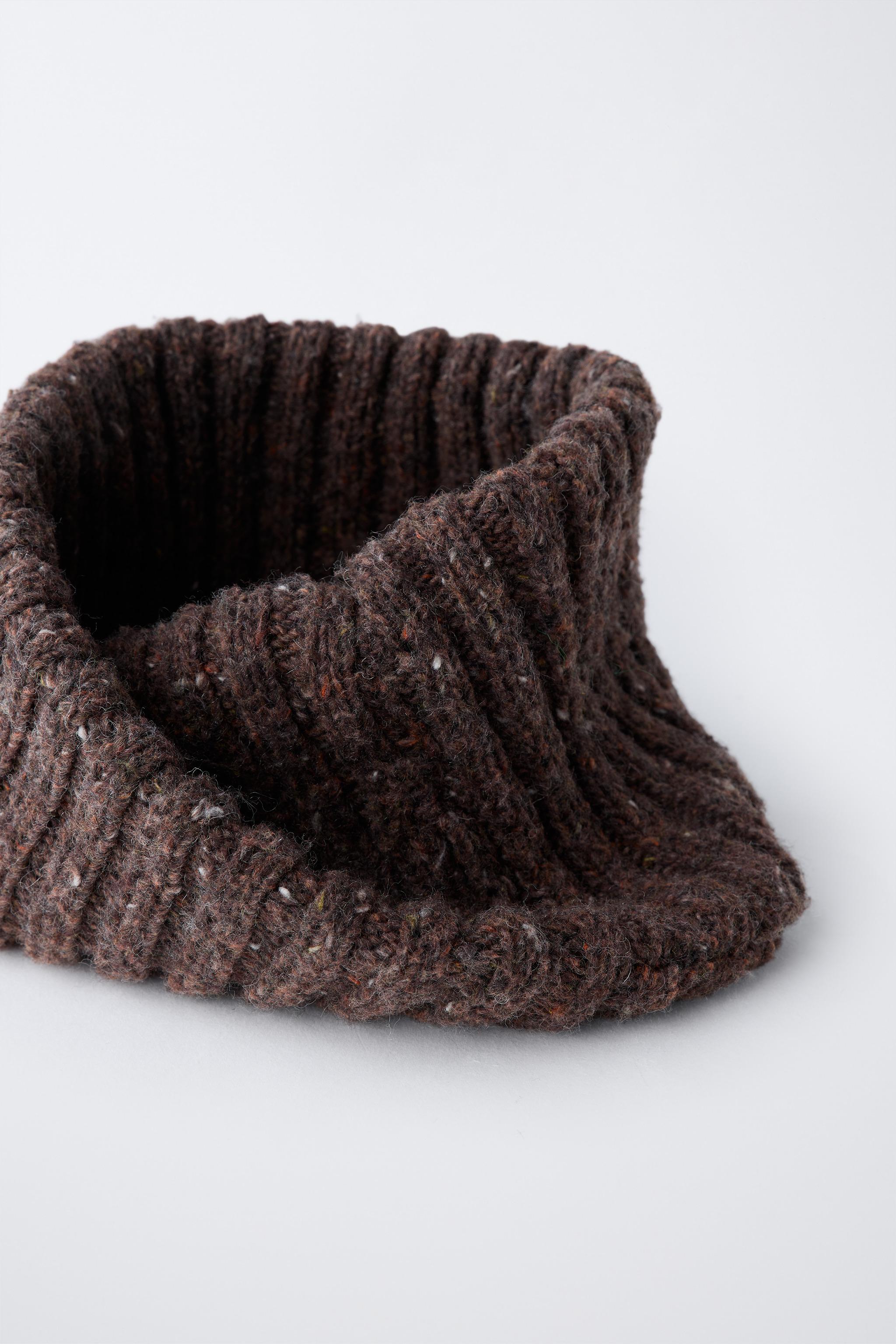 6-14 YEARS / BUTTONED KNIT COLLAR WITH WOOL
